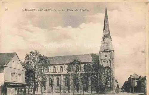 AK / Ansichtskarte Caudebec-les-Elbeuf ROUEN 76 Seine-Maritime La Place de l'Eglise