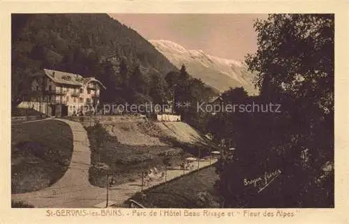 AK / Ansichtskarte Saint-Gervais-les-Bains 74 Haute-Savoie Parc de l'Hotel Beau Rivage et Fleur des Alpes