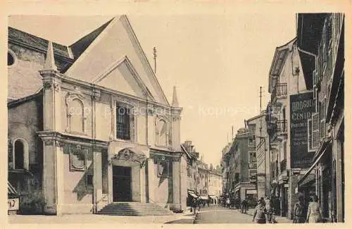 AK / Ansichtskarte Thonon-les-Bains 74 Haute-Savoie Eglise et le Grande Rue
