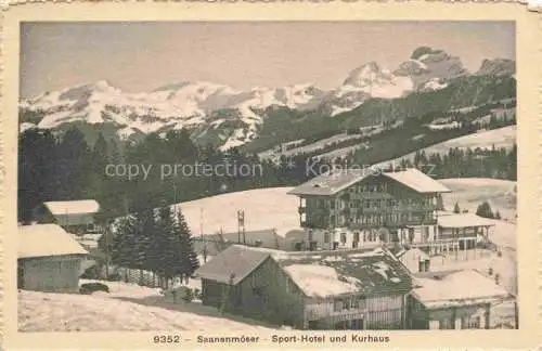 AK / Ansichtskarte Saanenmoeser BE Panorama Sporthotel und Kurhaus Berner Alpen