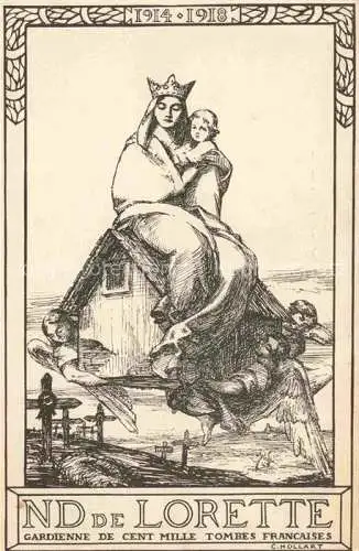 AK / Ansichtskarte PARIS 75 Notre Dame de Lorette Gardienne de cent mille tombés francaises Kuenstlerkarte