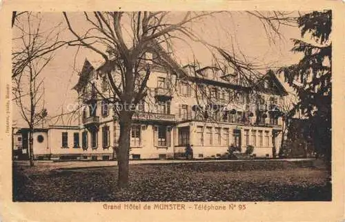 AK / Ansichtskarte Muenster  Elsass Munster 68 Alsace Haut-Rhin Grand Hôtel