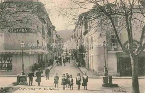 AK / Ansichtskarte Clermont-l Herault 34 Rue Nationale