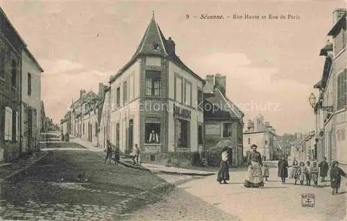 AK / Ansichtskarte Sezanne Epernay 51 Marne Rue Haute et Rue de Paris