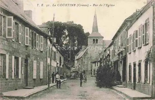 AK / Ansichtskarte La Courtine Aubusson 23 Creuse Rue de l'Eglise