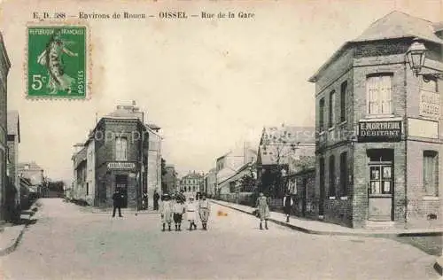 AK / Ansichtskarte Oissel ROUEN 76 Seine-Maritime Rue de la Gare