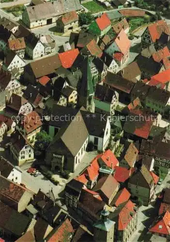 AK / Ansichtskarte Eppingen Kath Stadtpfarrkirche ULb Frau Fliegeraufnahme
