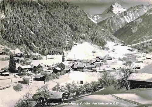AK / Ansichtskarte Gaschurn Vorarlberg Panorama mit Valluela