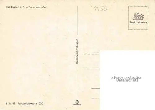 AK / Ansichtskarte RASTATT Baden BW Bahnhofstrasse