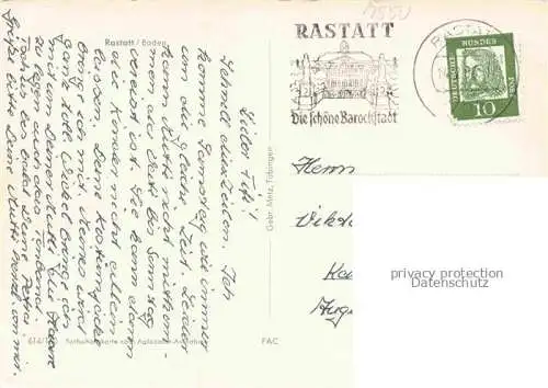 AK / Ansichtskarte RASTATT Baden BW Fliegeraufnahme