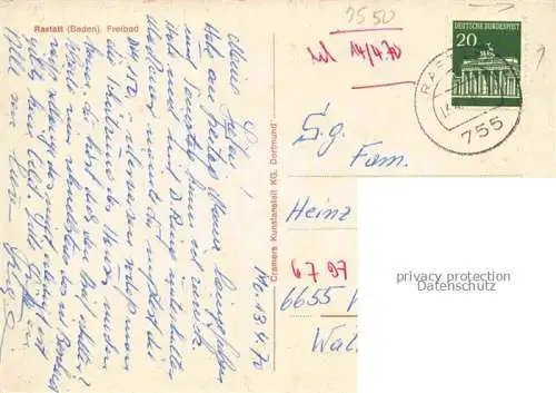 AK / Ansichtskarte RASTATT Baden BW Freibad