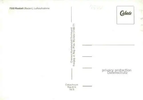 AK / Ansichtskarte RASTATT Baden BW Fliegeraufnahme