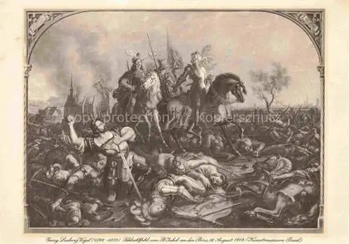 AK / Ansichtskarte Birsfelden BL Gemaelde Schlachtfeld von St Jakob an der Birs Aug 1444