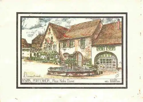 AK / Ansichtskarte Pfaffenheim Alsace Guebwiller 68 Haut Rhin Place Notre Dame Illustration