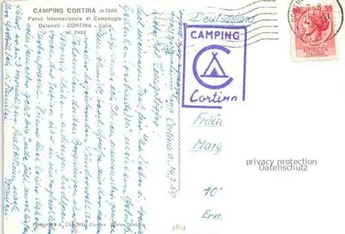 AK / Ansichtskarte Cortina d Ampezzo Veneto IT Parco Internationale die Campeggio