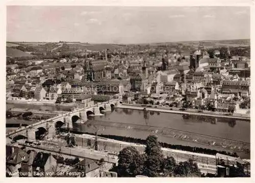 AK / Ansichtskarte WueRZBURG Bayern Blick von der Festung
