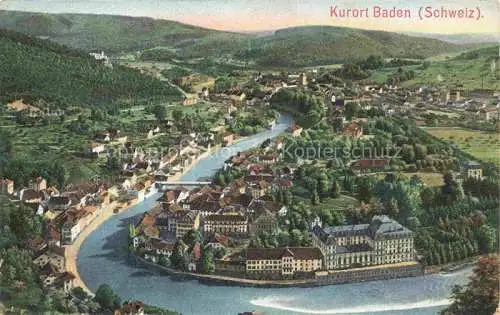 AK / Ansichtskarte BADEN  AG (Schweiz) Fliegeraufnahme