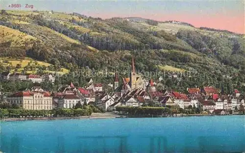 AK / Ansichtskarte ZUG  Zugersee ZG Fliegeraufnahme