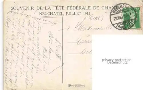 AK / Ansichtskarte Neuchatel NE Fete Federale de Chant