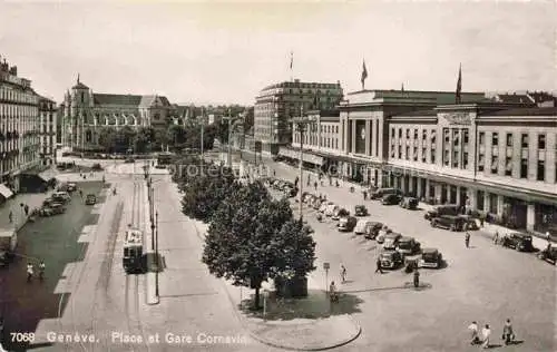AK / Ansichtskarte GENEVE Genf GE Place et Gare Cornavin