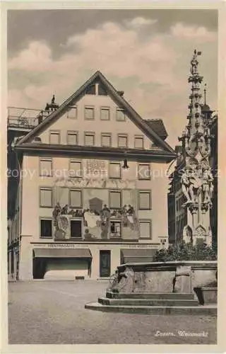 AK / Ansichtskarte LUZERN  LU Weinmarkt