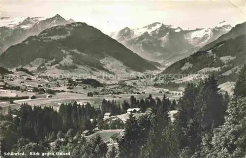AK / Ansichtskarte Schoenried Gstaad Saanen BE Blick nach Gstaad