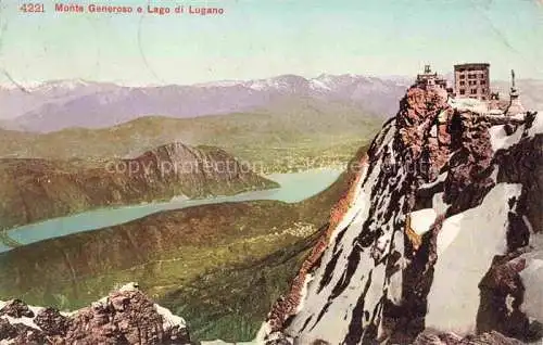AK / Ansichtskarte Monte-Generoso 1704m Lugano TI Panorama