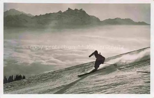 AK / Ansichtskarte Bretaye 1800m AIGLE VD Descente du Chamossaire et les Dents du Midi et Mont Blanc