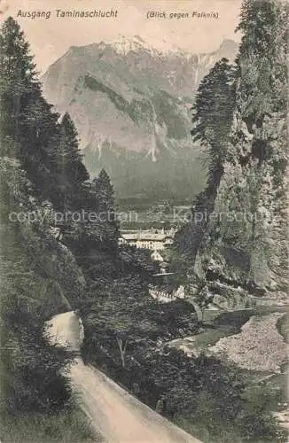 AK / Ansichtskarte Taminaschlucht Pfaefers SG Panorama mit Falknis