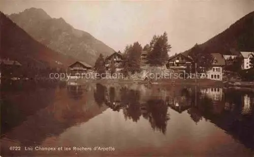 AK / Ansichtskarte Lac Champex VS et les Rochers d'Arpette