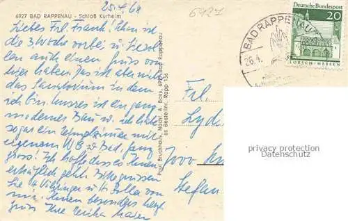 AK / Ansichtskarte Bad Rappenau Schloss Kurheim