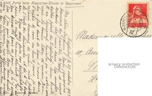 AK / Ansichtskarte Rapperswil BE Kapuziner Kloster
