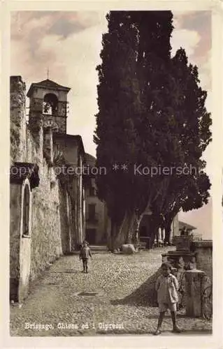 AK / Ansichtskarte Brissago Lago Maggiore TI Chiesa ed i Cipressi