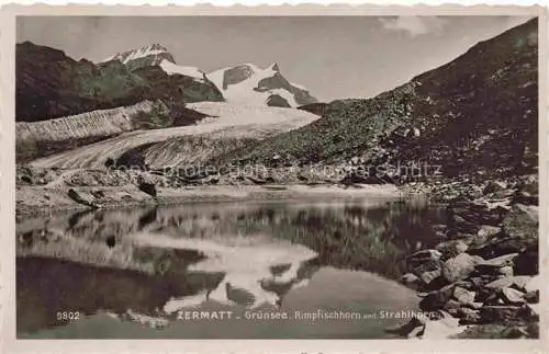 AK / Ansichtskarte ZERMATT VS Gruensee Rimpfischhorn und Strahlhorn