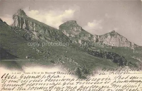 AK / Ansichtskarte Tours d Ai Lac d Ai Leysin VD et de Mayen