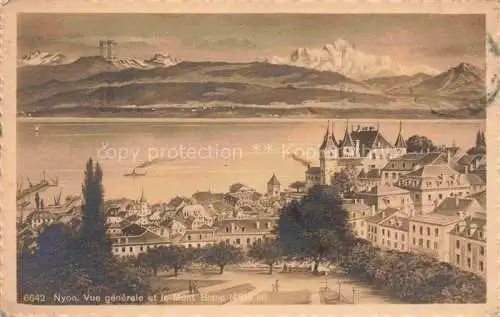 AK / Ansichtskarte NYON VD Vue generale et le Mont Blanc