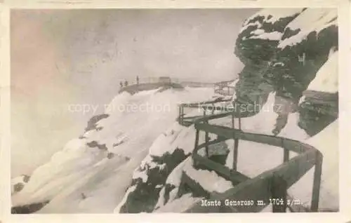 AK / Ansichtskarte Monte-Generoso 1704m Lugano TI Winterpanorama