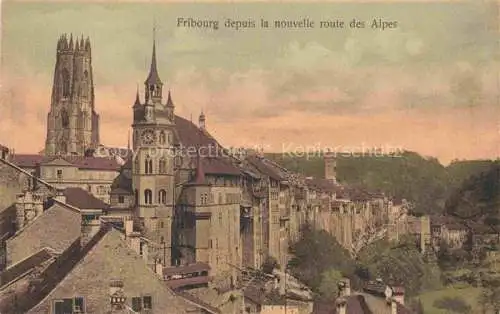 AK / Ansichtskarte FRIBOURG  FR depuis la nouvelle route des Alpes