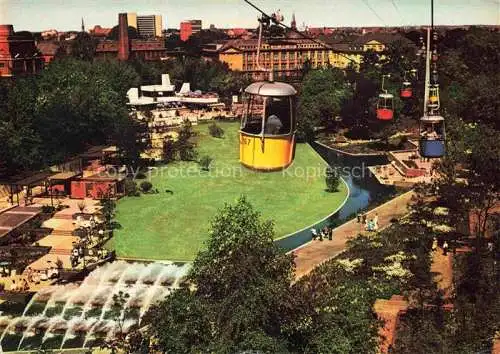 AK / Ansichtskarte IGA Gartenbauaustellung International Hamburg Seilbahn Wasserspiele  