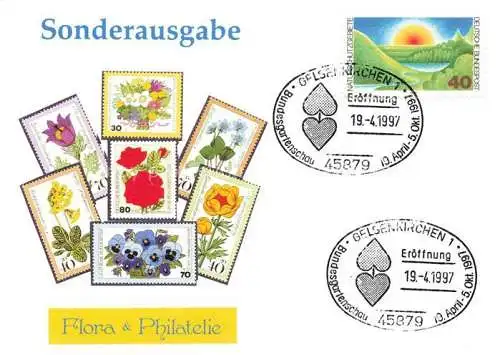 AK / Ansichtskarte Gartenschau Landesgartenschau LAGA Gelsenkirchen Sonderausgabe Briefmarken 