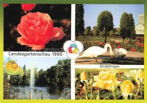 AK / Ansichtskarte LAGA Landesgartenschau Sindelfingen Schwamm Rosen Wasserspiele  