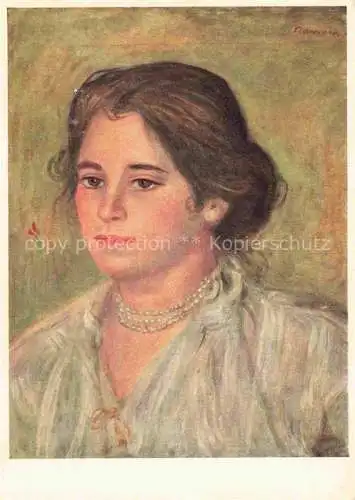 AK / Ansichtskarte RENOIR Pierre-Auguste (1841-1919) Kuenstlerkarte Nr. 3918 Gabrielle au collier 