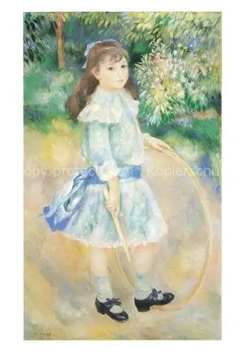 AK / Ansichtskarte RENOIR Pierre-Auguste (1841-1919) Kuenstlerkarte das kleine Maedchen mit Reifen