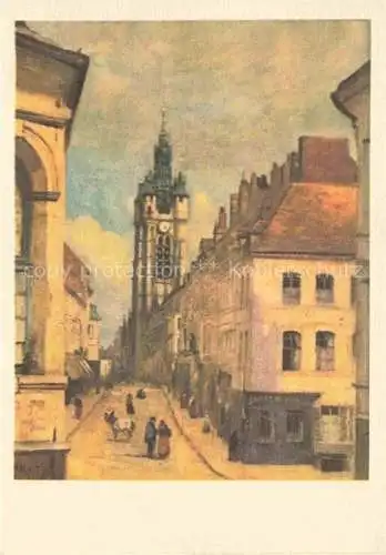 AK / Ansichtskarte COROT Jean-Baptiste Camille (1796-1875) Kuenstlerkarte Le beffroi de Douat