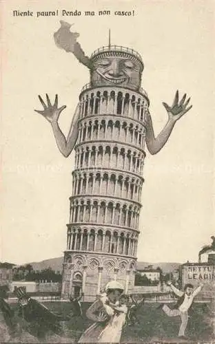 AK / Ansichtskarte PISA Toscana IT Schiefe Turm von Pisa Kuenstlerkarte