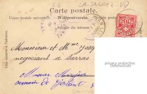 AK / Ansichtskarte La Sarraz Cossonay VD Vue générale et l'église