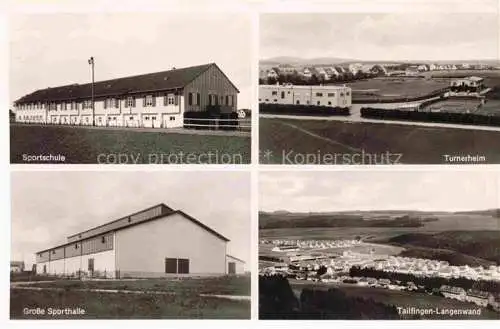 AK / Ansichtskarte Langenwand Tailfingen Albstadt Sportschule Sporthalle Turnerheim Gaststaette Luftaufnahme