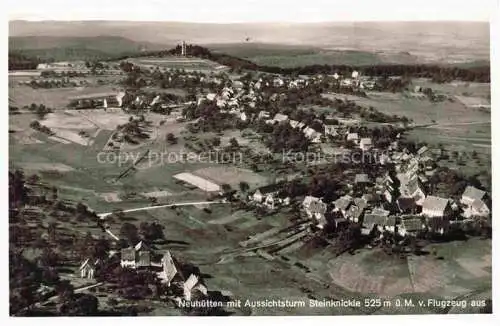 AK / Ansichtskarte Neuhuetten Wuestenrot Heilbronn BW Panorama mit Aussichtsturm Steinkickle Original Straehle Bild Nr. 24677