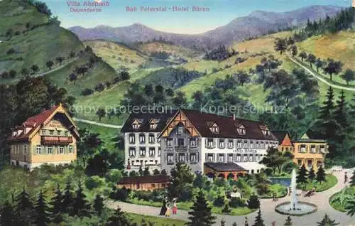 AK / Ansichtskarte Bad Peterstal-Griesbach Villa Adelheid Dependance Hotel Baeren Kuenstlerkarte