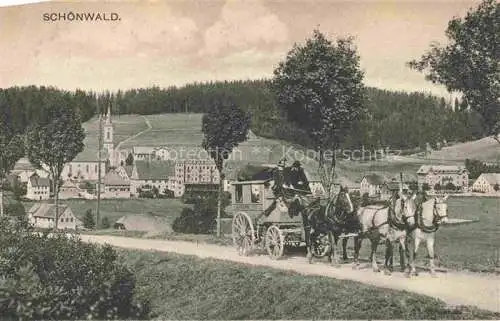 AK / Ansichtskarte Schoenwald Schwarzwald BW Postkutsche